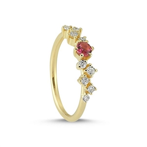 Twinkle pink turmalin ring i 14 kt guld | A2120 TU 016